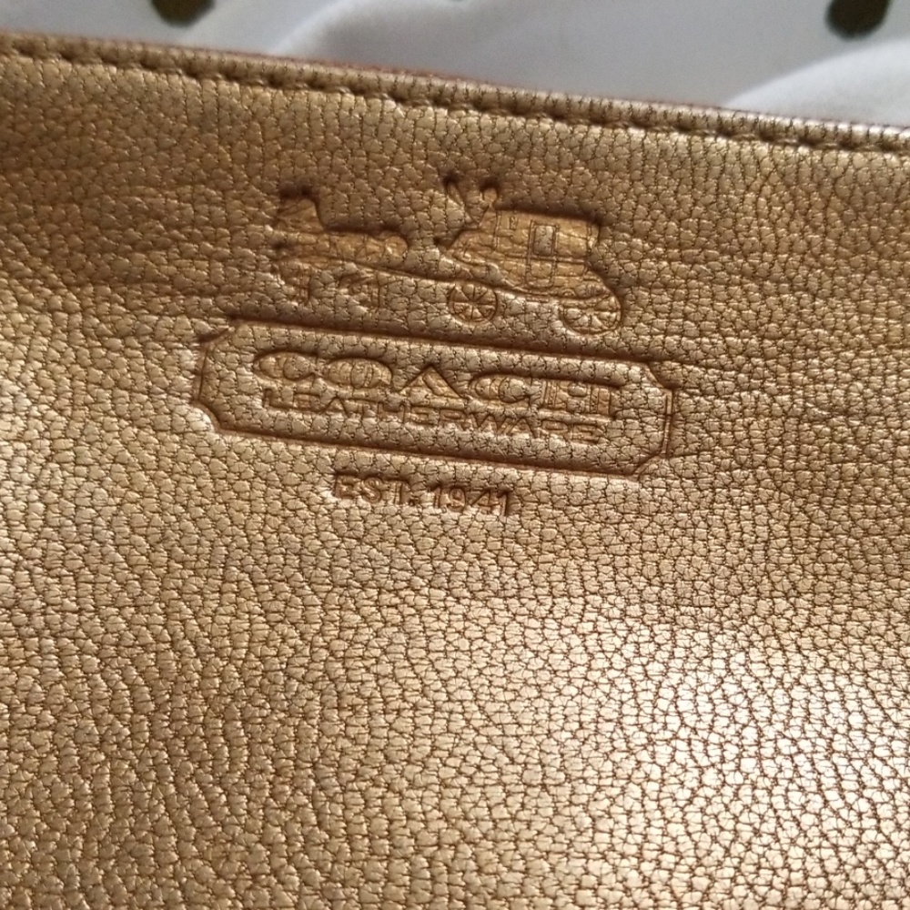 Coach Gold Wristlet - Picture 2 of 7